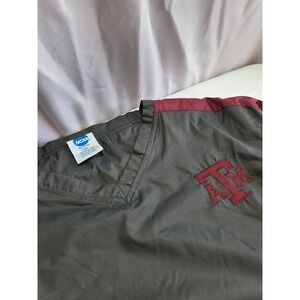 NCAA Texas A&M Aggies Windbreaker Pullover‎ V-Neck Gray Maroon Mens Large